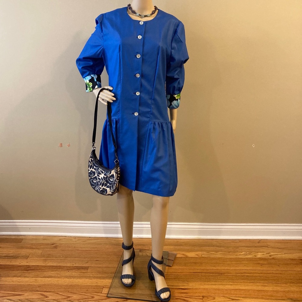 Button Front Ruffe Hem Dress NWT - Picture 4 of 13